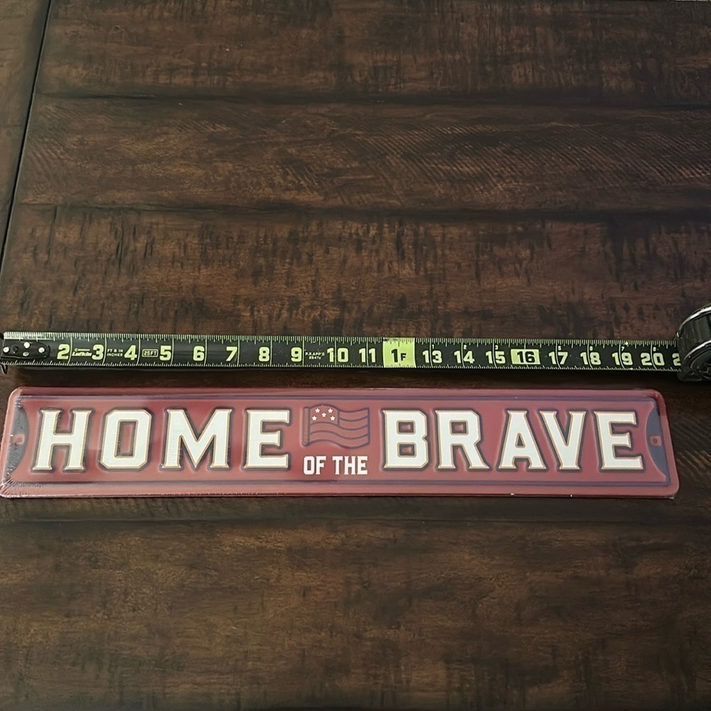 New Open Road Home of the Brave street sign 20x3.33